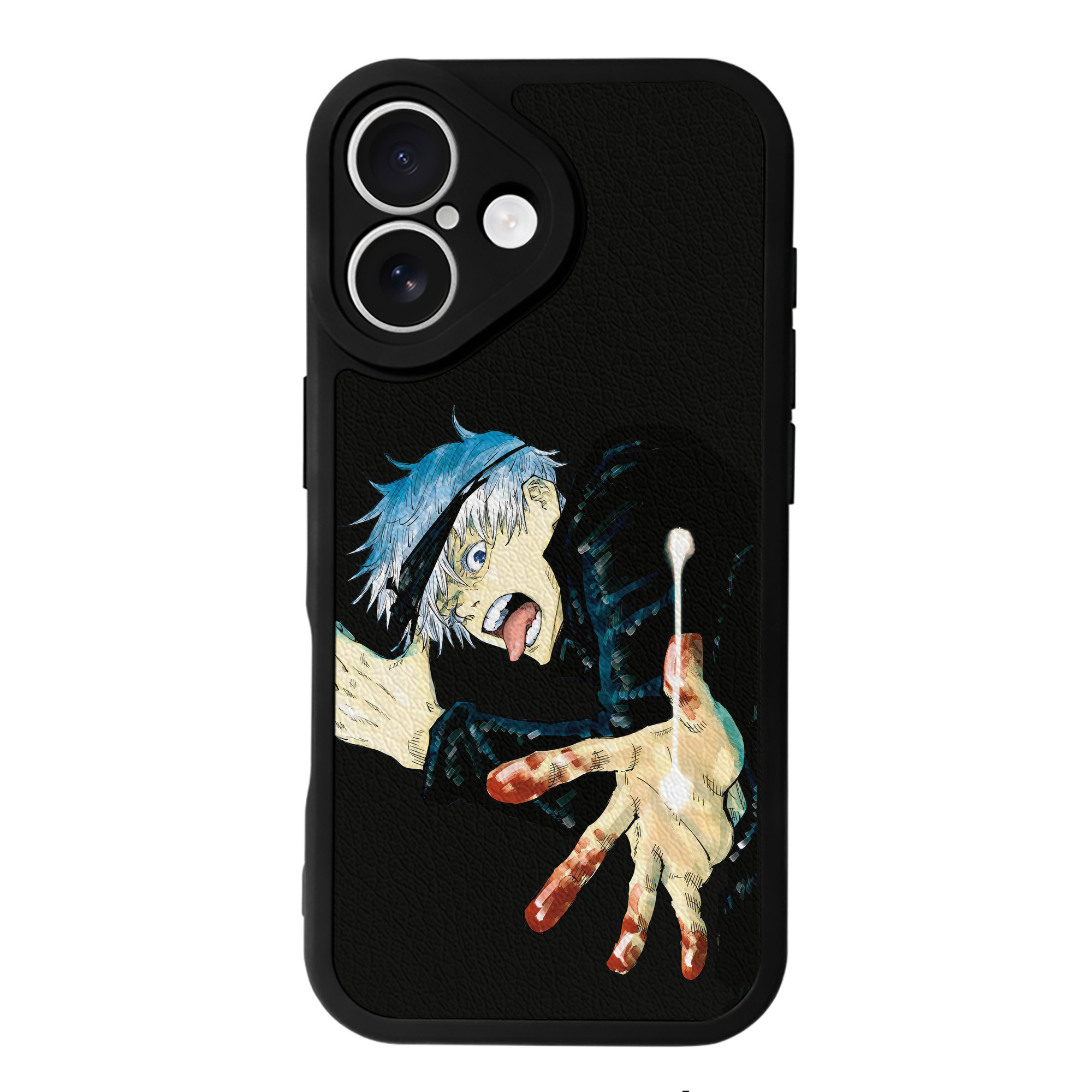 （画像用） 呪術廻戦 Jujutsu Kaisen 【iPhone 16シリーズ対応】シリコンスマホケース（レザー調） 材質：シリコン